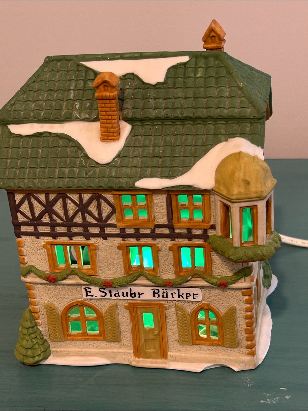 Department 56 E. Staubr Backer bakery Retired Alpine Village piece